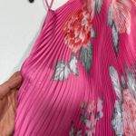 LIDÉE Pink Floral Ete pleated midi Dress Size 6 Photo 4