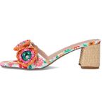 Betsey Johnson NEW Dietrich Sandal Multicolor Floral Peal Embellished SZ-8.5 Photo 2