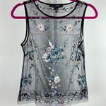 White House | Black Market Embroidered Sheer Mesh Tank Top - XS Photo 0