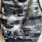 Betsey Johnson  Performance Black & White Floral High Neck Sports Bra Photo 3