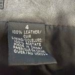 Dana Buchman  Genuine Leather Pants Black Side & Ankles Zipper 4 Straight Leg Photo 9