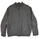 Saks 5th Avenue Womens Zip Up Cardigan Wool Gray Italy Academia Preppy Sz XXL Photo 0