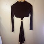 Peppermayo  Womens Chocolate Brown Long Sleeve Cut Out Mini Dress Size 4 Formal‎ Photo 5