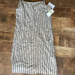 1. State  Linen stripped mini cocktail dress Photo 1