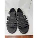 Eileen Fisher  NEW Rato Black Suede Fisherman Sandal Women's Size 7 Photo 2