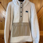 KAVU  Women's Cream Fleece Hooded Pullover Sherpa Jacket Size 2XL (5451) Photo 0