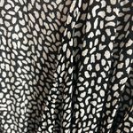 Talbots Women's XL Faux Leopard Print Wrap Blouse Black White Holiday Party Top Photo 7
