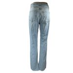 ZARA Women's Blue High Waist Frayed Split Hem Flared Bootcut Denim Jeans Pants 4 Photo 2