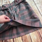 ZARA TRF Collection Women’s Plaid Red and Black Mini Skirt with Pockets Size 28 Photo 5