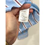 Veronica Beard Ozzie Striped D-Ring Faux Wrap Top Aero Blue Brick Women's Size 4 Photo 4