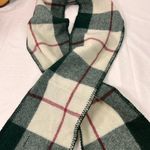 Amana Woolen Mills Red and Green Plaid Wool Scarf Made in USA Photo 2