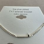Unwritten  Cubic Zirconia Fine Silver Plated 7”+1” Extender Bracelet, New w/Tag Photo 2