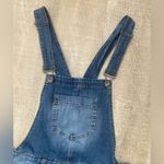 Dollhouse Denim Overalls Sz Large Distressed Coverall Shorts Shortalls Grunge Skater 90s Photo 6