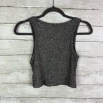 American Eagle  Ribbed Knit V Neck Crop Top Gray Size Medium Photo 2