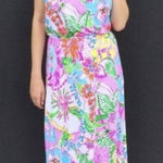 Lilly Pulitzer  x Target Maxi Long Dress Nosey Posey‎ Strapless Floral Size Small Photo 0