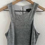 Top Shop Gray Silver Back Zip Dress US 8 Photo 1
