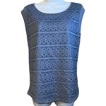 The Limited  Gorgeous Steel Blue Lace Crochet Sleeveless‎ Top NWOT Size S Photo 1