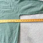 Lotus & Luna Gauze Hoodie Sweatshirt Seafoam Green Cotton Pullover Size Small Photo 6