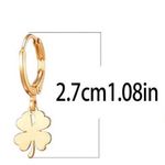 Clover huggie earrings Gold Photo 1