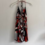 Forever 21 Y2K ORANGE AND BROWN FOREVER ABSTRACT HALTER NECK TANK TOP‎ Photo 5