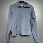 Spanx NWT  Air Essentials Half Zip Storm Blue S Photo 2