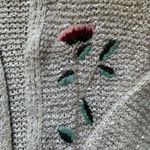 Alya Beige Open Front Knit Embroidered Cardigan S Photo 1