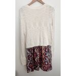 Anthropologie Lilka Cream Thick Cable Knit Duxbury Sweater Dress M Aztec Layered Photo 3