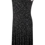 Chico's Travelers Dress Midi Size 1 Sleeveless Black White Polka Dots 8 Photo 4