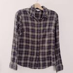 James Perse Standard  Flannel Plaid Button Up Shirt Photo 5