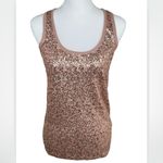 J.Crew Linen Sequin Modal Rose Gold Sleeveless Tank Top Small Photo 7