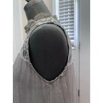 H Trend Ruffle Neck Lace Detail Silk Shell Fully Lined Blouse Size XS Coquette Photo 7