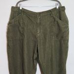  Army Green Linen Joggers Size 18W Sanctuary Green Linen Pants Photo 2