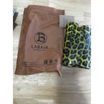 LABAIR Yellow Leopard Print Patent Leather Clutch Bag Purse with Chain Photo 4