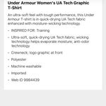 Under Armour NEW T-Shirt UA Tech White Athletic Workout Women's Size Medium Photo 4