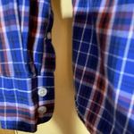 J Crew Shirt Womens Small Plaid Button Up Blue Red Cotton Classic Preppy Office Photo 6