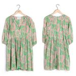 Ba&sh 💕💕 Odeon Robe Dress ~ Vert Green Paisley Print Large Photo 9