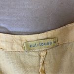 Cut Loose Linen Combo Asymmetrical Tunic Dress Yellow Photo 6