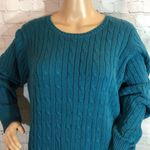 st. john's bay St John’s Bay Jewel Green Loose Knit Sweater XL Photo 1