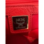 MCM Authentic Red Leather Pebble Handbag Purse Pocketbook Medium Sized READ Photo 14