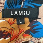 NWOT LAMiU Womens 1950's Retro Rockabilly Dress in Floral Light Brown Size Large Tan Photo 6