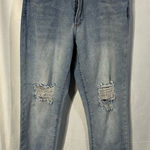 Kendall + Kylie Distress High Rise Acid Wash Jeans Size 11/12 Photo 0