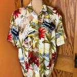 Vtg 90s Tropical flowers vacation shirt Size 18 Photo 10