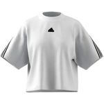 Adidas White Gray Oversized Short Sleeve Hoodie Large Photo 0