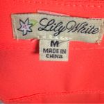 Lily White bright neon orange vneck top size medium Photo 4