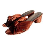 Loeffler Randall Celeste Crushed Velvet Knot Mid Kitten Heel Sandal Photo 2