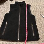 J.Crew  Mercantile Fleece Teddy Bear Sherpa Full Zip Vest Black Gold- Size XS Photo 3