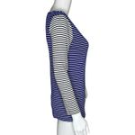 Vineyard Vines  Shirt Womens Medium White Blue Party Stripe Boatneck Tee Nautical Photo 1