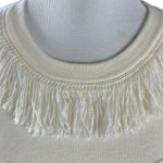 Kate Spade Western Bohemian Fringe Sweater Cowgirl Cream Ivory Neutral Small Photo 4