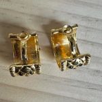 Swavorski Swarovski Gold-Tone  huggie Clip-On Earrings with Black Crystal Accents Photo 5