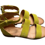 Frye and Co. Lena Ankle Strap Suede Sandals Women’s 8.5M Yellow Lime Green Size 8.5 Photo 0